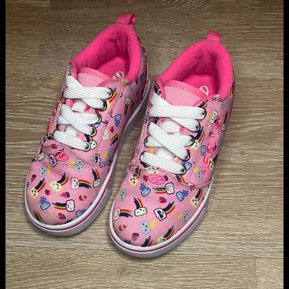 Heelys Pro 20 Skate Shoes Pink Rainbow Unicorn & Emoji in box US Child Sz 13 EUC - Picture 1 of 10
